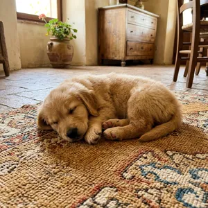 Cucciolo di Golden Retriever che dorme tranquillo