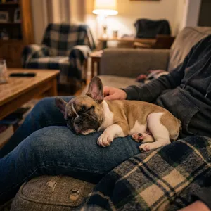 Cucciolo Bouledogue Francese che riposa